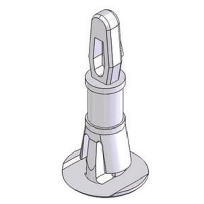 RLCBSR-06-01 BLANC, 9.5mm High Nylon PCB Support Pillar for 3.18mm PCB Hole, 9.5mm Base