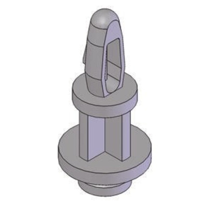 KSLBN-4-01 NATUREL, 6.4mm High Nylon PCB Support for 4mm PCB Hole, 5.8mm Base