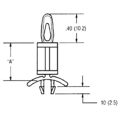 CBS-3-01, 4.8mm High Nylon PCB Support Pillar for 4mm PCB Hole, 14.3mm Base