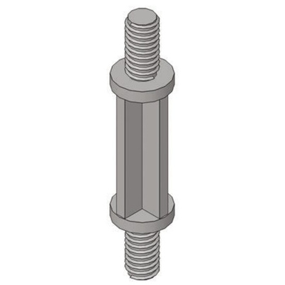 CBS-TMM-M4-06-01, 9.5mm High Nylon PCB Support Pillar for 4mm PCB Hole, 7.1mm Base