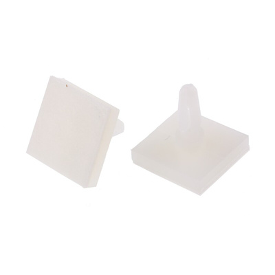 LCBSBM-03-01A-RT, 4.8mm High Nylon PCB Support for 3.18mm PCB Hole, 12.7 x 12.7mm Base