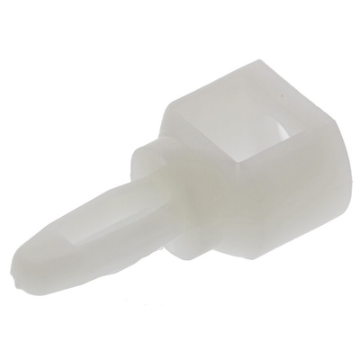 SRLCBS 6 01, 9.5mm High Nylon Snap Rivet Support for 4mm PCB Hole, 10.2mm Base