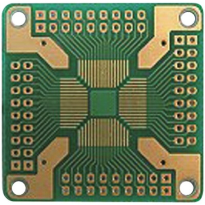 QFP-64, 64 Way Double Sided Extender Board Converter Board FR4 40.64 x 40.64 x 1mm