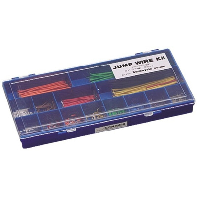SKS-350, 5.08mm Insulated (PVC), Uninsulated (2.54 mm) Phosphor Bronze Breadboard Jumper Wire Kit in Blue, Brown,