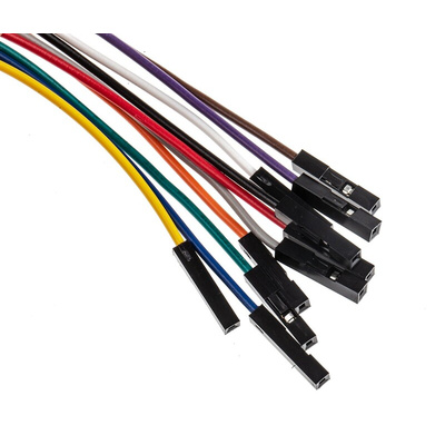 MIKROE-511, 150mm Insulated Breadboard Jumper Wire in Black, Blue, Brown, Green, Grey, Orange, Purple, Red, White,