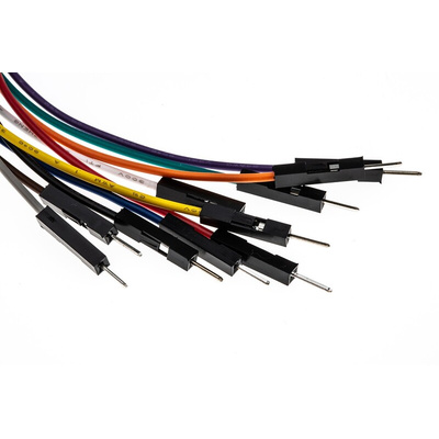 MIKROE-512, 150mm Insulated Breadboard Jumper Wire in Black, Blue, Brown, Green, Grey, Orange, Purple, Red, White,