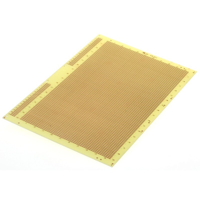 Vero Technologies Single Sided Matrix Board FR4 With 52 x 85 1.02mm Holes, 2.54 x 2.54mm Pitch, 233.4 x 160 x 1.6mm