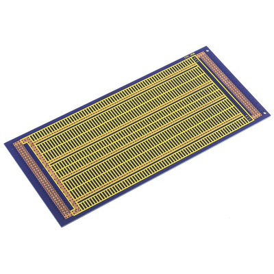 10-2857, Double-Sided Stripboard Epoxy Glass 220 x 100 x 1.6mm DIN 41612 FR4