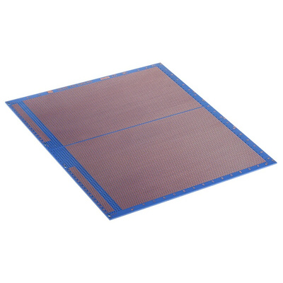 Vero Technologies Single Sided Matrix Board FR4 With 75 x 86 1.02mm Holes, 2.54 x 2.54mm Pitch, 233.4 x 220 x 1.6mm