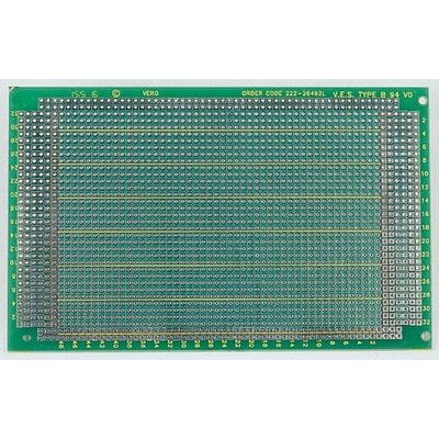 Vero Technologies Matrix Board FR4 With 42 x 38 1.02mm Holes, 2.54mm Pitch, 160 x 100 x 1.6mm