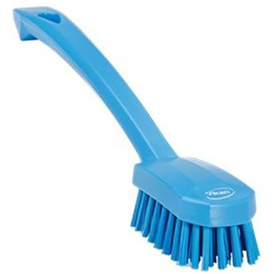Vikan Medium Bristle Blue Scrubbing Brush, 22mm bristle length, Polyester bristle material