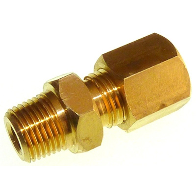 RS PRO Thermocouple Compression Fitting for use with 6 mm Probe Thermocouple, 1/4 NPT