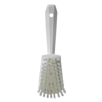 Vikan Hard Bristle White Scrubbing Brush, 36mm bristle length, Polyester bristle material