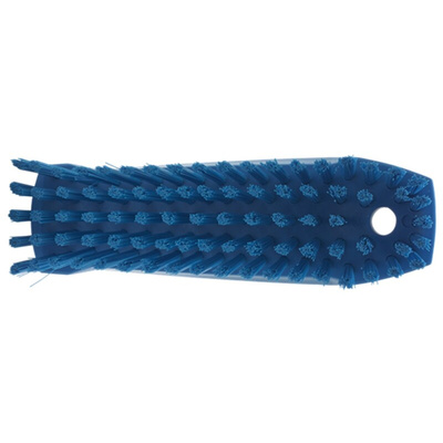 Vikan Medium Bristle Blue Scrubbing Brush, 20mm bristle length, Polyester bristle material