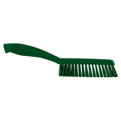 Vikan Extra Hard Bristle Green Scrubbing Brush, 33mm bristle length, PET bristle material