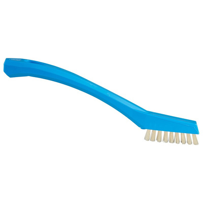 Vikan Extra Hard Bristle Blue Scrubbing Brush, 11mm bristle length, PET bristle material