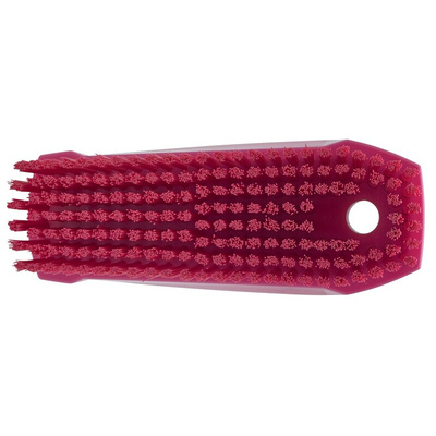 Vikan Hard Bristle Pink Scrubbing Brush, 17mm bristle length, PET bristle material