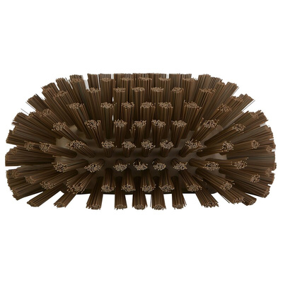 Vikan Hard Bristle Brown Scrubbing Brush, 40mm bristle length, PET bristle material