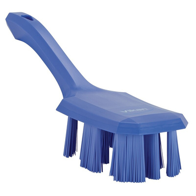 Vikan Hard Bristle Purple Scrubbing Brush, 37mm bristle length, PET bristle material