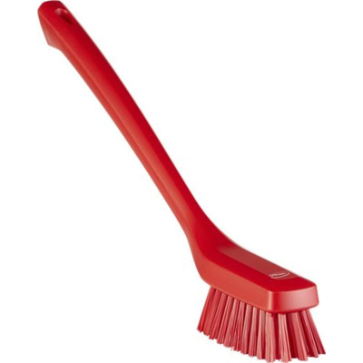 Vikan Hard Bristle Red Scrubbing Brush, 46mm bristle length