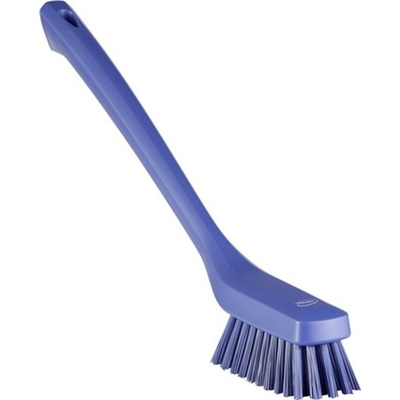 Vikan Soft Bristle Green Scrubbing Brush, 270mm bristle length, Polyester, Polypropylene, Stainless Steel bristle