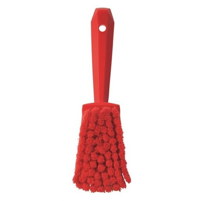 Vikan Soft Bristle White Scrubbing Brush, 270mm bristle length, Polyester, Polypropylene, Stainless Steel bristle