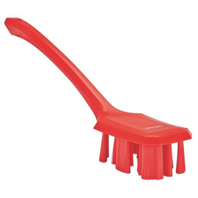 Vikan Hard Bristle Yellow Hand Brush, 395mm bristle length, Polyester bristle material