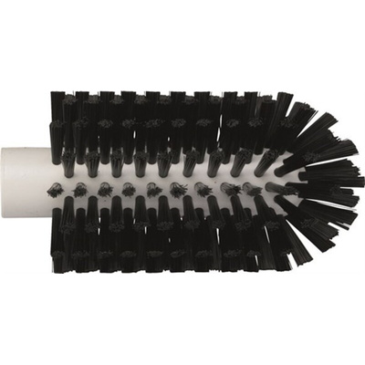 Vikan Medium Bristle Black Scrub Brush, 24mm bristle length, Polyester, Polypropylene, Stainless Steel bristle material