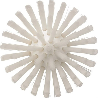 Vikan Medium Bristle White Scrubbing Brush, 33mm bristle length, Polyester, Polypropylene, Stainless Steel bristle