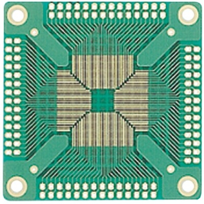 QFP-61, 112 Way Double Sided Extender Board Converter Board FR4 59.69 x 59.69 x 1mm