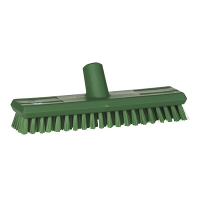 Vikan Hard Bristle Green Scrubbing Brush, 24mm bristle length, PET bristle material