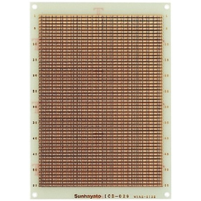 Sunhayato Double Sided Matrix Board FR4 0.75mm Holes, 1.27 x 1.27mm Pitch, 80 x 57.5 x 1.6mm