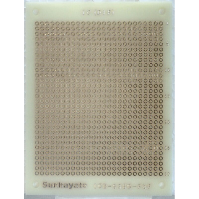 Single Sided Matrix Board 1mm Holes, 2.54 x 2.54mm Pitch, 72 x 47 x 1.2mm