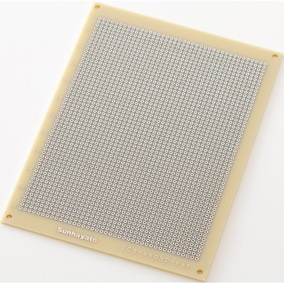 Sunhayato Double Sided Matrix Board FR4 0.9mm Holes, 2.54 x 2.54mm Pitch, 160 x 115 x 1.6mm
