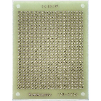 Single Sided Matrix Board 1mm Holes, 2.54 x 2.54mm Pitch, 95 x 72 x 1.2mm