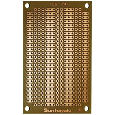 Matrix Board FR1 1mm Holes, 2.54 x 2.54mm Pitch, 72 x 47 x 1.6mm