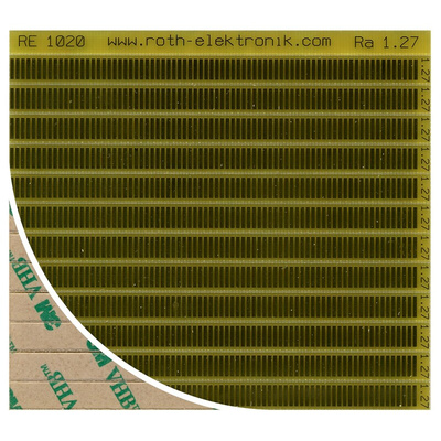 RE1020, Single Sided Extender Board PCB Contact Strip FR4 100 x 90 x 0.8mm