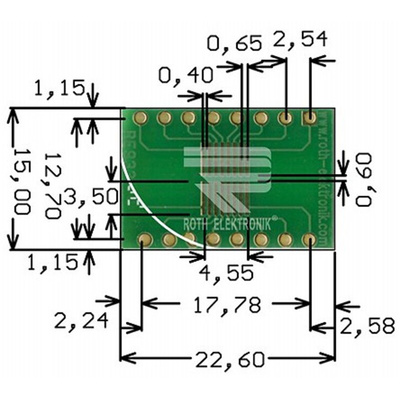 RE933-03ST, Double Sided Extender Board Multi Adapter Board FR4 22.6 x 15 x 1.5mm