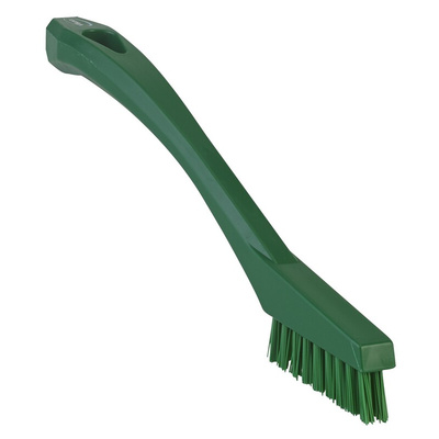 Vikan Extra Hard Bristle Green Scrubbing Brush, 15mm bristle length, PET bristle material