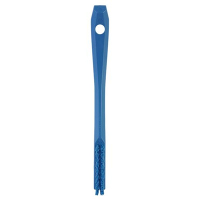 Vikan Extra Hard Bristle Blue Scrubbing Brush, 15mm bristle length, PET bristle material