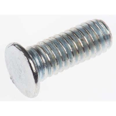 RS PRO Steel Zinc plated & clear Passivated Self Clinching Stud, M3, length-8mm