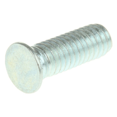 RS PRO Steel Zinc plated & clear Passivated Self Clinching Stud, M4, length-12mm