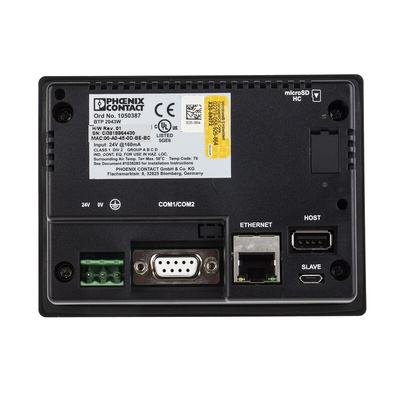 Phoenix Contact BTP 2043W Series Touch Screen HMI - 4.3 in, TFT Display, 480 x 272pixels