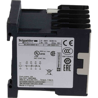 Schneider Electric CA2KN Series Contactor, 10 A, 2NO + 2NC, 690 V ac