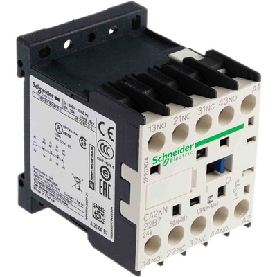 Schneider Electric CA2KN Series Contactor, 10 A, 2NO + 2NC, 690 V ac
