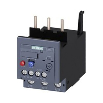 Siemens 3RU2 Overload Relay 1NO + 1NC, 20 A F.L.C, 3 A Contact Rating, 3P, SIRIUS Innovation