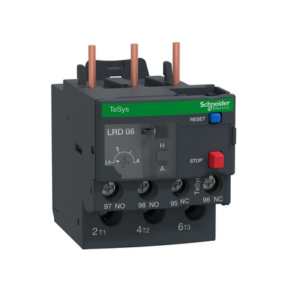 Schneider Electric LR3D Thermal Overload Relay, 2.5 → 4 A F.L.C, 4 A Contact Rating, 600 V, TeSys