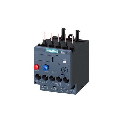 Siemens Overload Relay 1NO + 1NC, 1 A Contact Rating, 0.25 kW, 690 Vac, 3P, SIRIUS