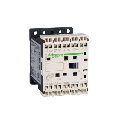 Schneider Electric Control Relay 3NO + 1NC, 10 A Contact Rating, 24 Vdc, 3PST, TeSys