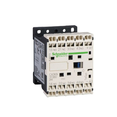 Schneider Electric Control Relay 4NO, 10 A Contact Rating, 0.003 kW, 24 Vdc, 4PST, TeSys